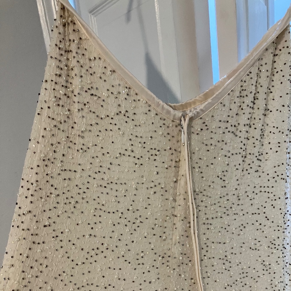 Size Medium 100% Silk Drawstring Beaded Pants - image 5